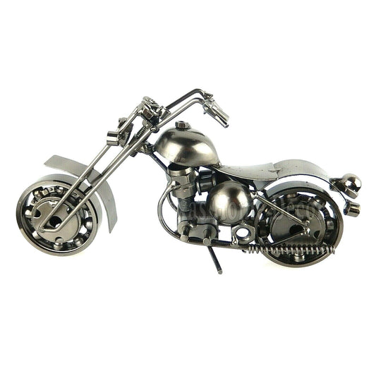 Metal Motorcycle Chopper Upcycled From Bolts Springs Ball Bearings Nuts M13