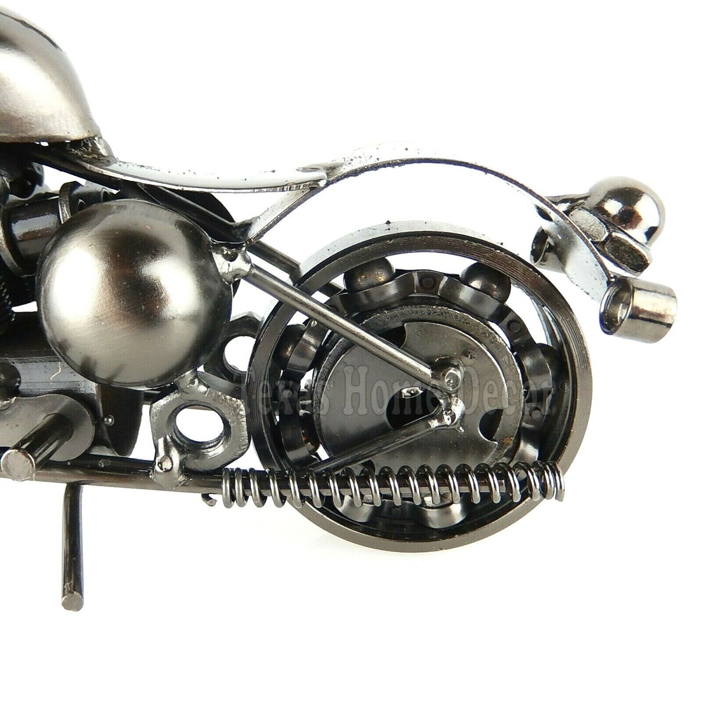 Metal Motorcycle Chopper Upcycled From Bolts Springs Ball Bearings Nuts M13