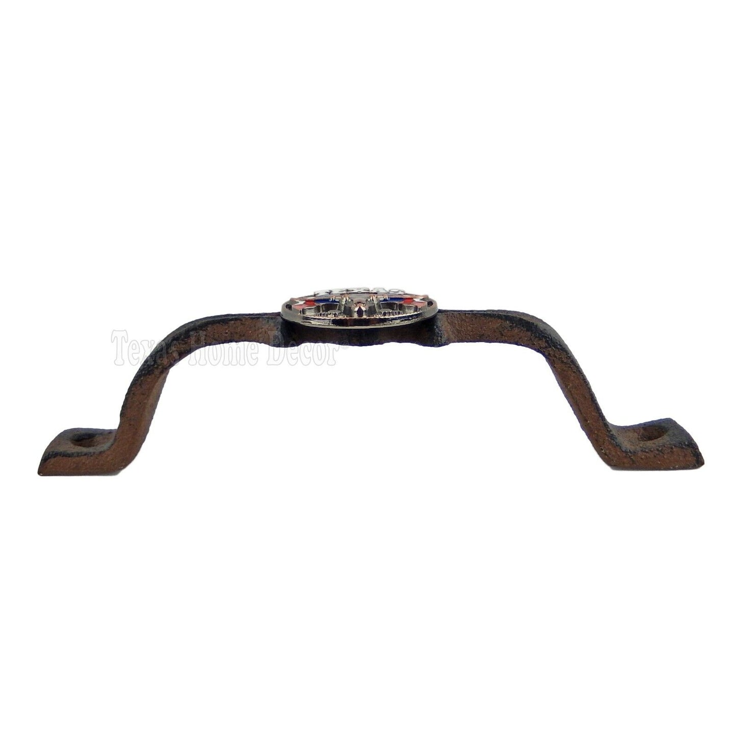 Rustic Handle Texas Flag Longhorn Door Drawer Pull Rustic Cast Iron Cabinet