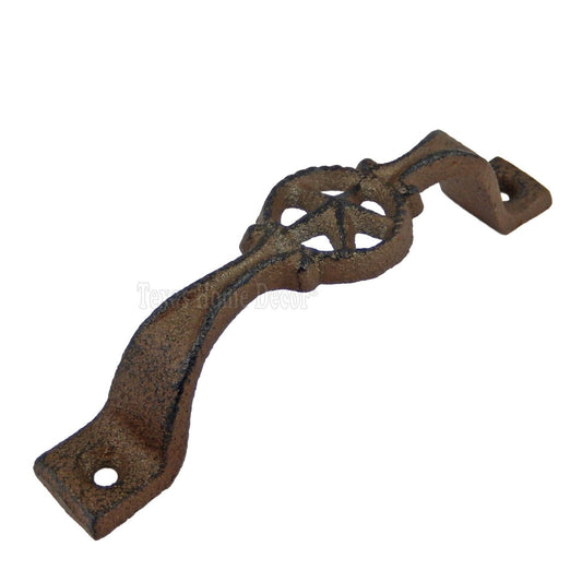 12 Star Handles Cast Iron Antique Style Rustic Barn Gate Drawer Pull Shed Door