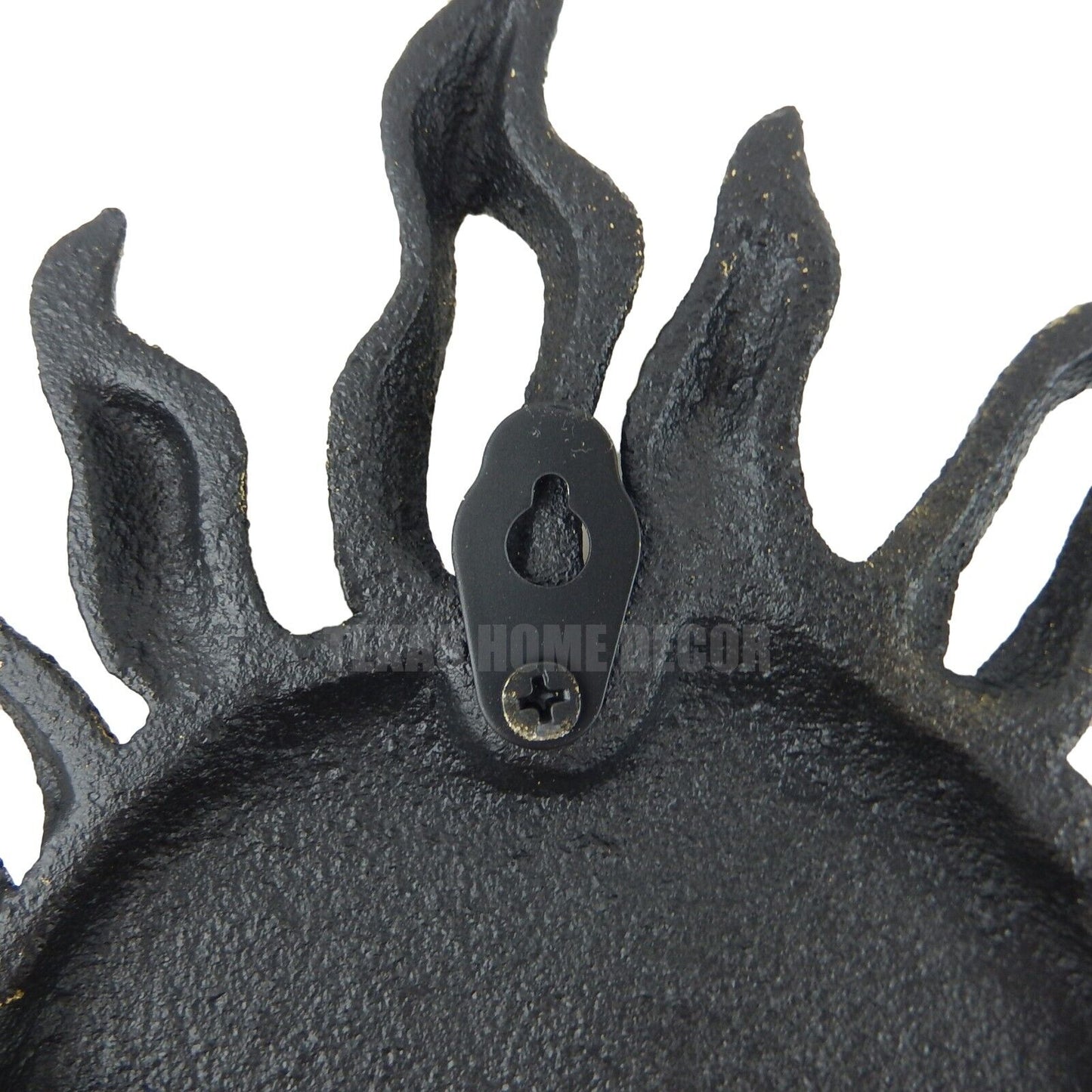 Cast Iron Sun Face Rays Wall Decor Heavy Duty Rustic Antique Gold Patina