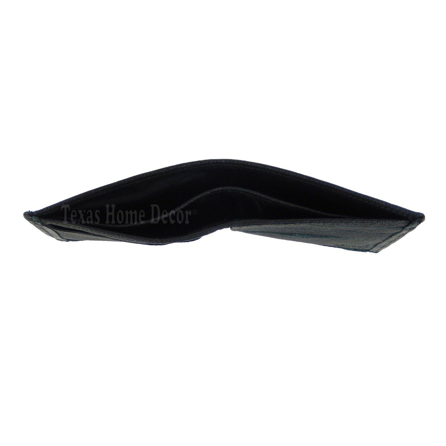 Crossed Guns Men's Wallet Bi-Fold Genuine Leather Black Made in USA
