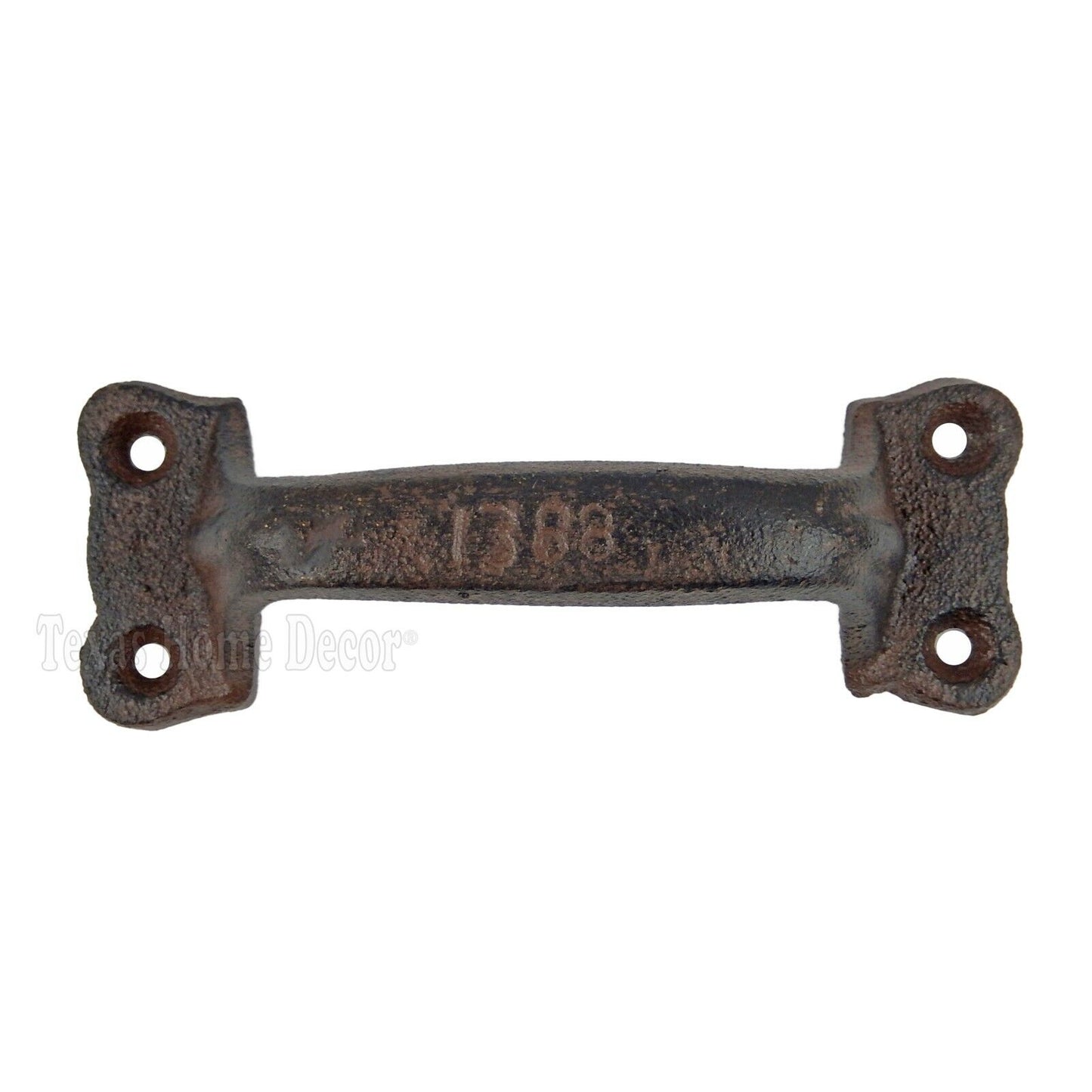 4 Handles Cast Iron Door Drawer Pull Antique Look Rustic Barn Gate Shed Cabinet