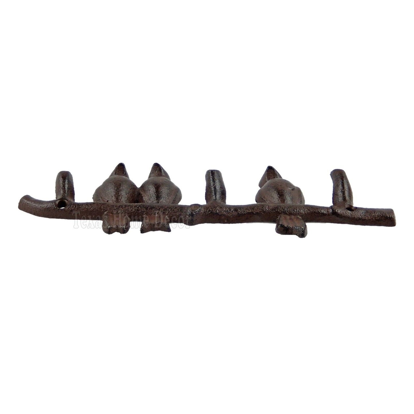 Perched Birds On Branch Coat Rack Cast Iron Wall Mounted Key Hook Towel Hanger