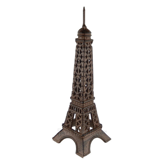 Eiffel Tower Statue Figurine Shelf Sitter Monument Cast Iron Antique Look 14 1/2" Tall