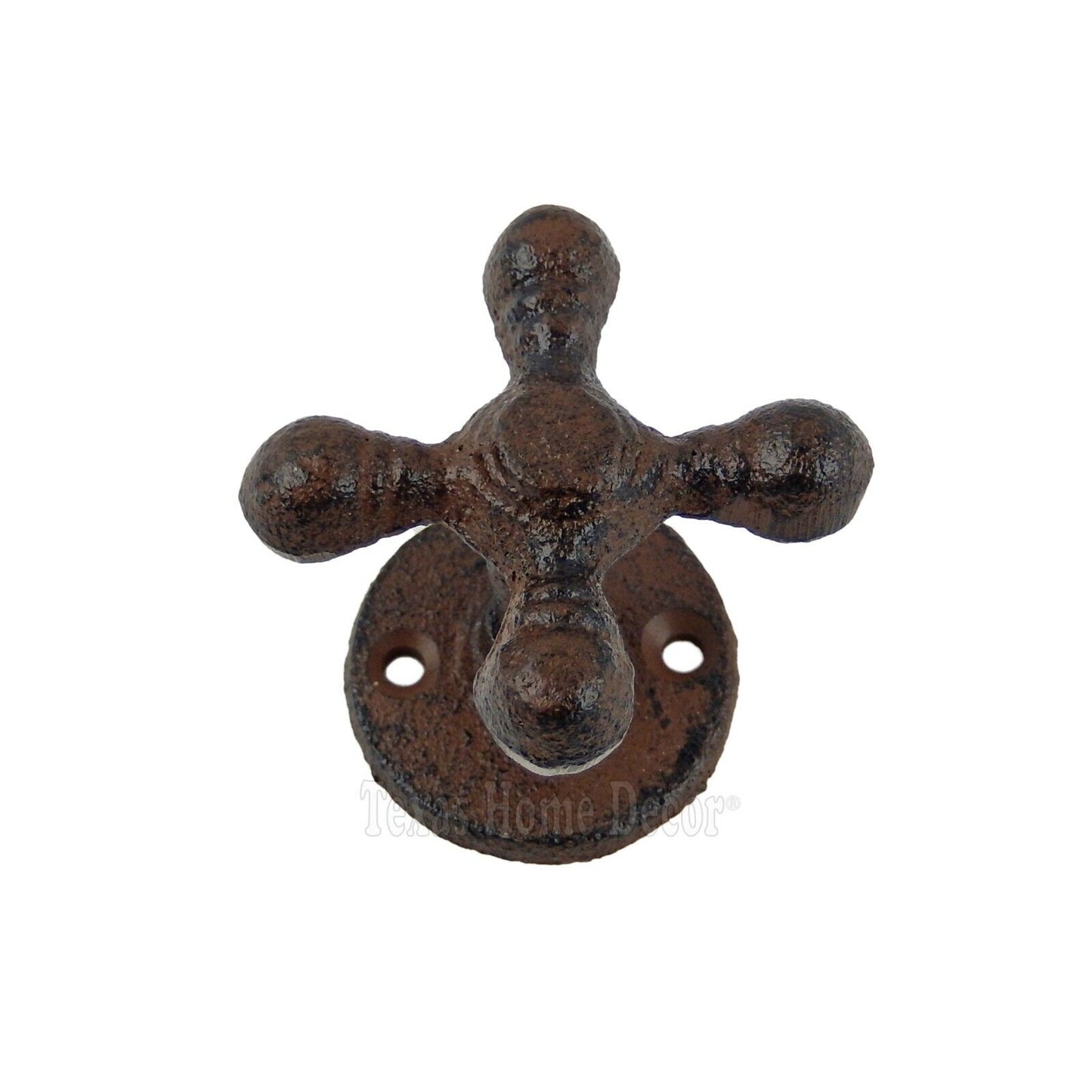 Faucet Knob Wall Hook Handle Cast Iron Towel Coat Purse Hanger Antique Style