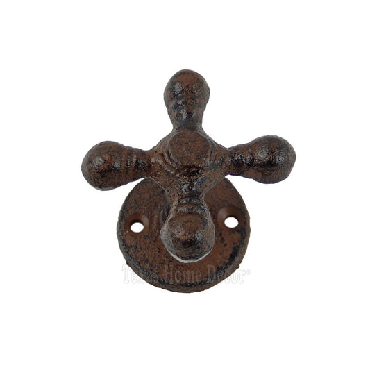 Faucet Knob Wall Hook Handle Cast Iron Towel Coat Purse Hanger Antique Style