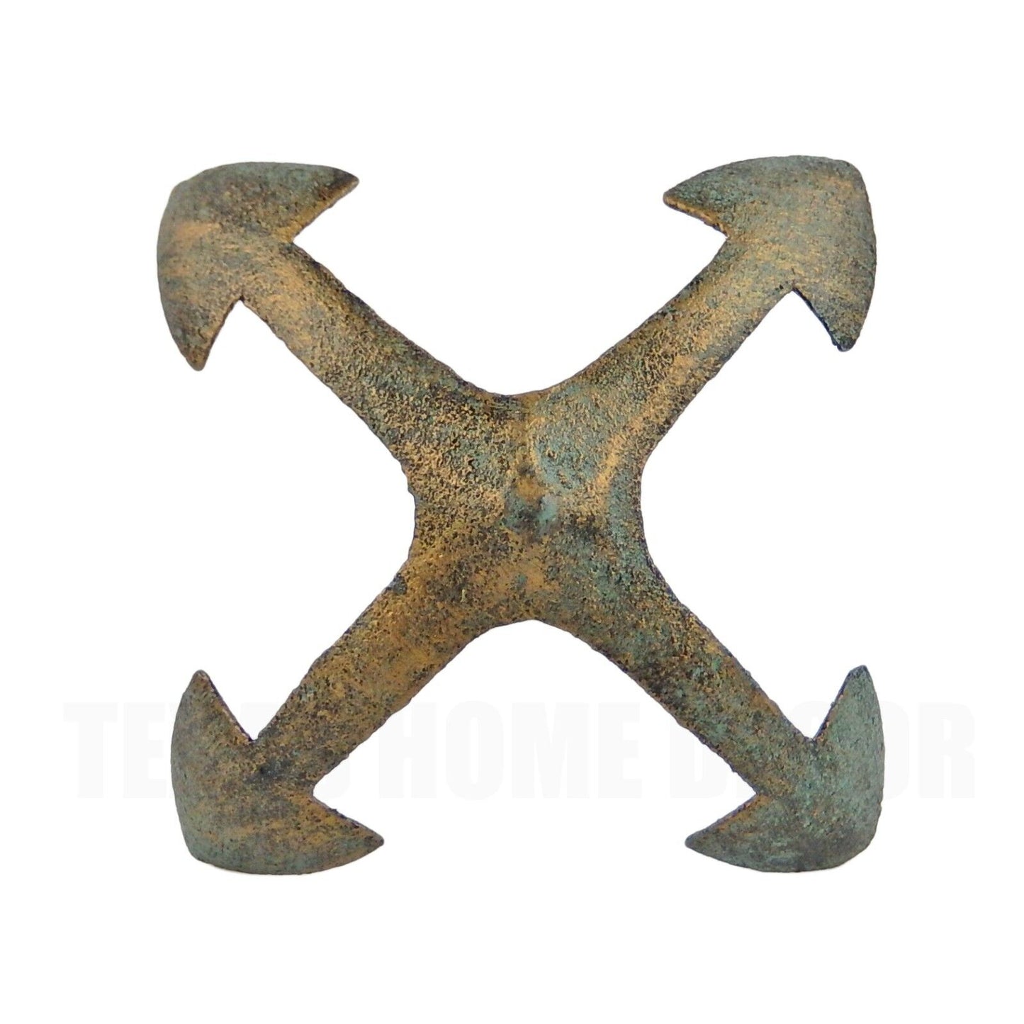 Cast Iron Table Top Decorative Anchor Nautical Beach House Decor Verdigris Look