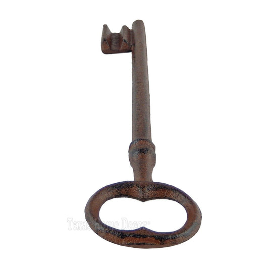 Cast Iron Jailers Key Victorian Antique Style Skeleton Key Decorative 8 1/2 inch