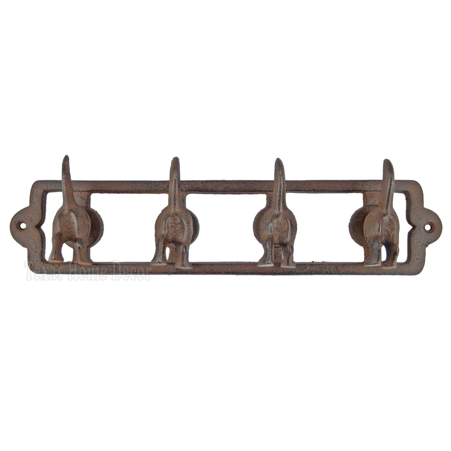 Dog Tail Coat Rack Cast Iron Wall Mounted Leash Hanger Towel Key Hook Rustic