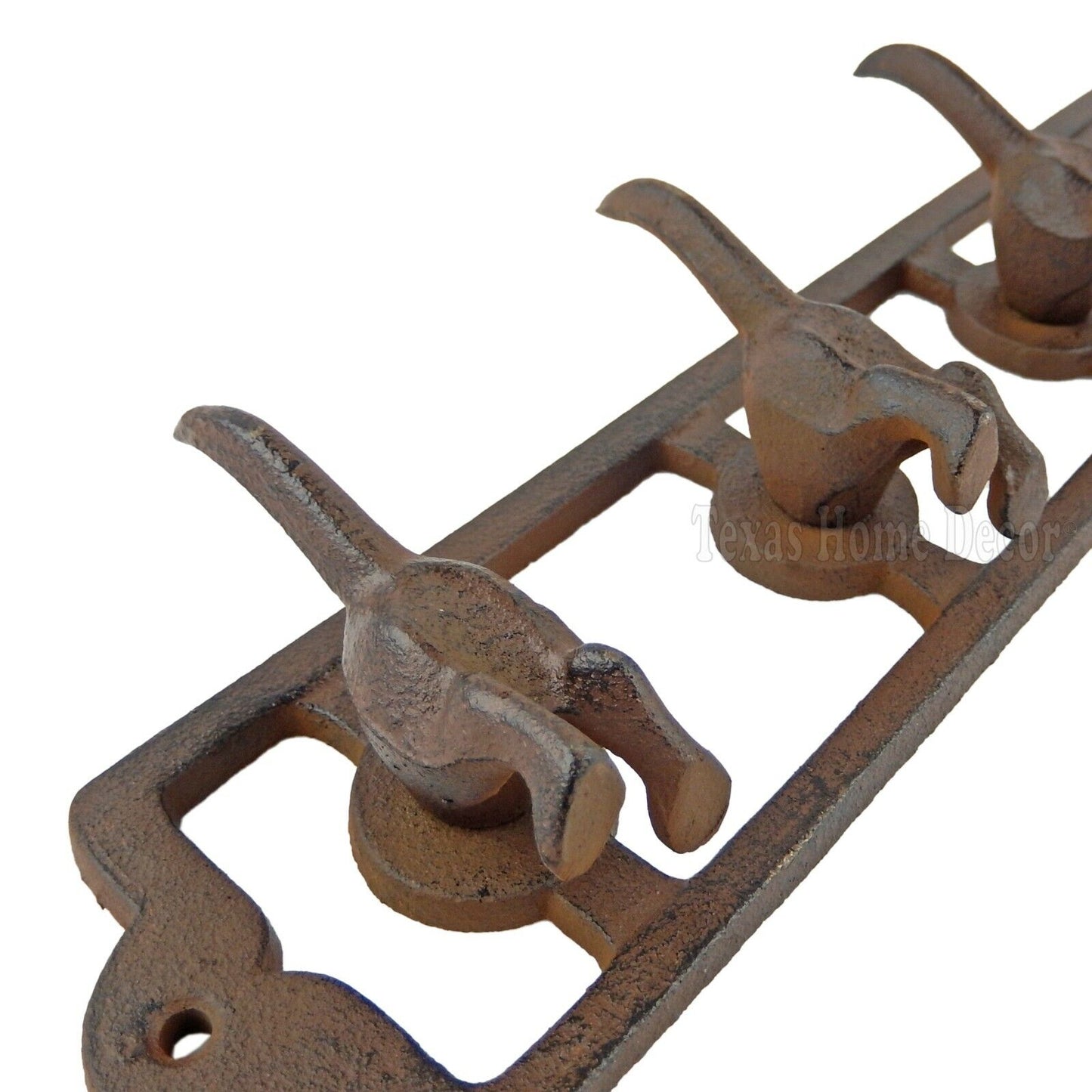 Dog Tail Coat Rack Cast Iron Wall Mounted Leash Hanger Towel Key Hook Rustic