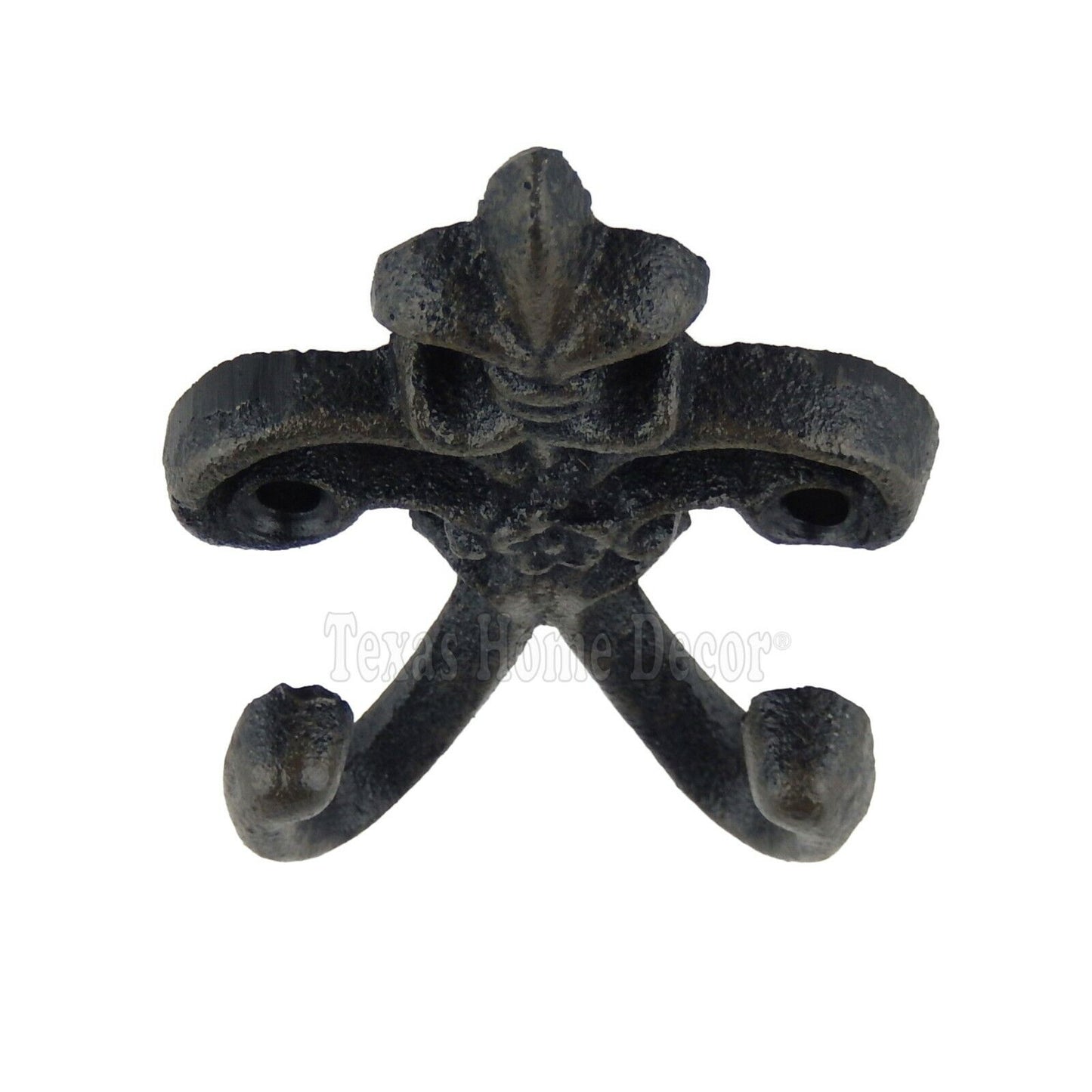 Fleur De Lis Wall Hook Coat Rack Key Towel Hanger Cast Iron Rustic Vintage Style