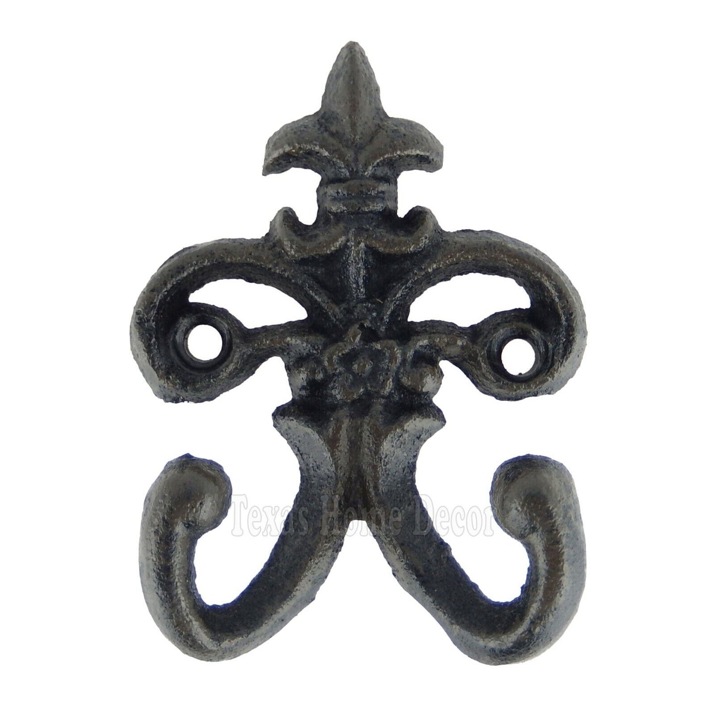 Fleur De Lis Wall Hook Coat Rack Key Towel Hanger Cast Iron Rustic Vintage Style