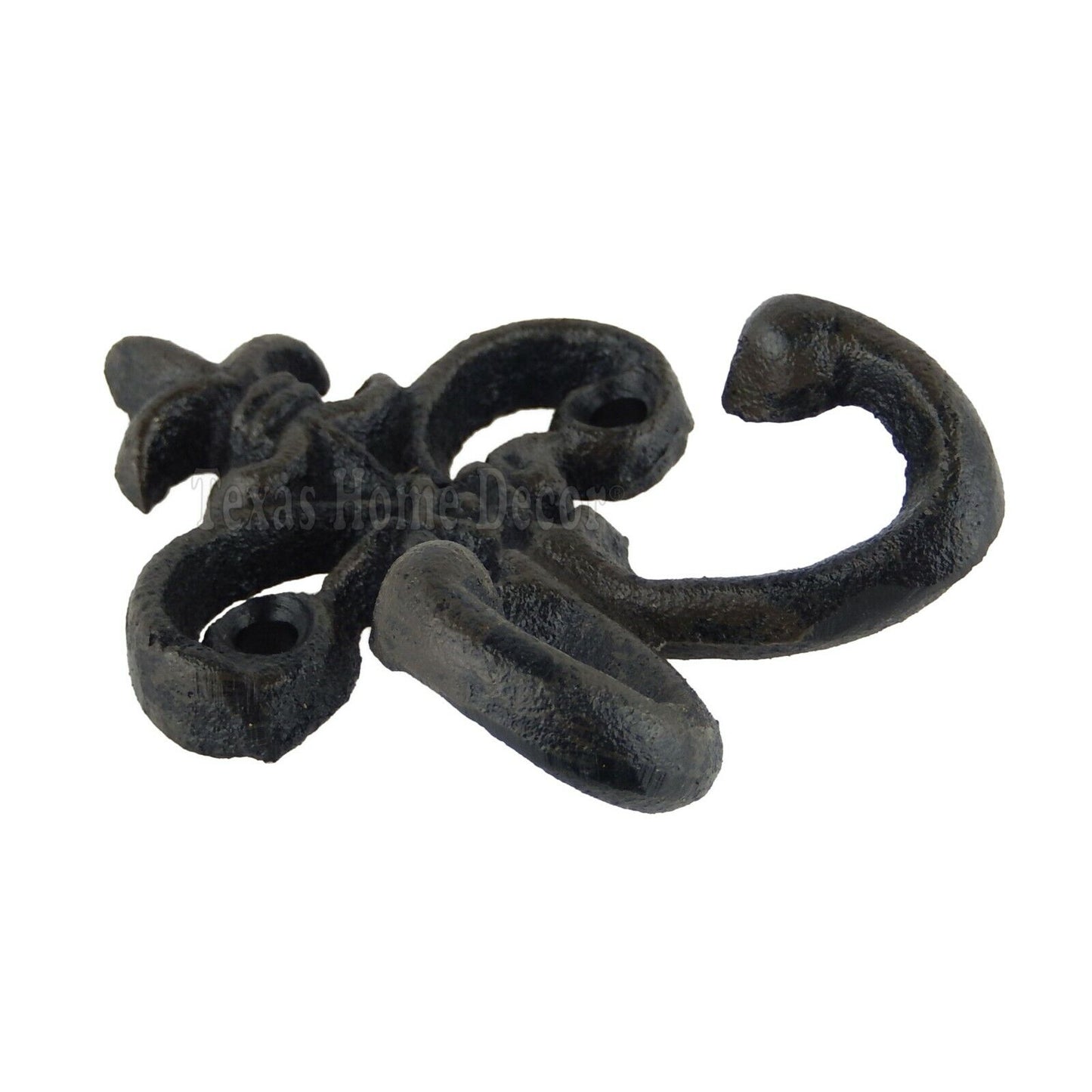Fleur De Lis Wall Hook Coat Rack Key Towel Hanger Cast Iron Rustic Vintage Style