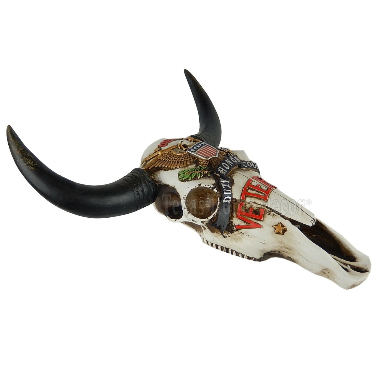 Military Veteran Gift Steer Head Longhorn USA American Eagle Wall Decor Western