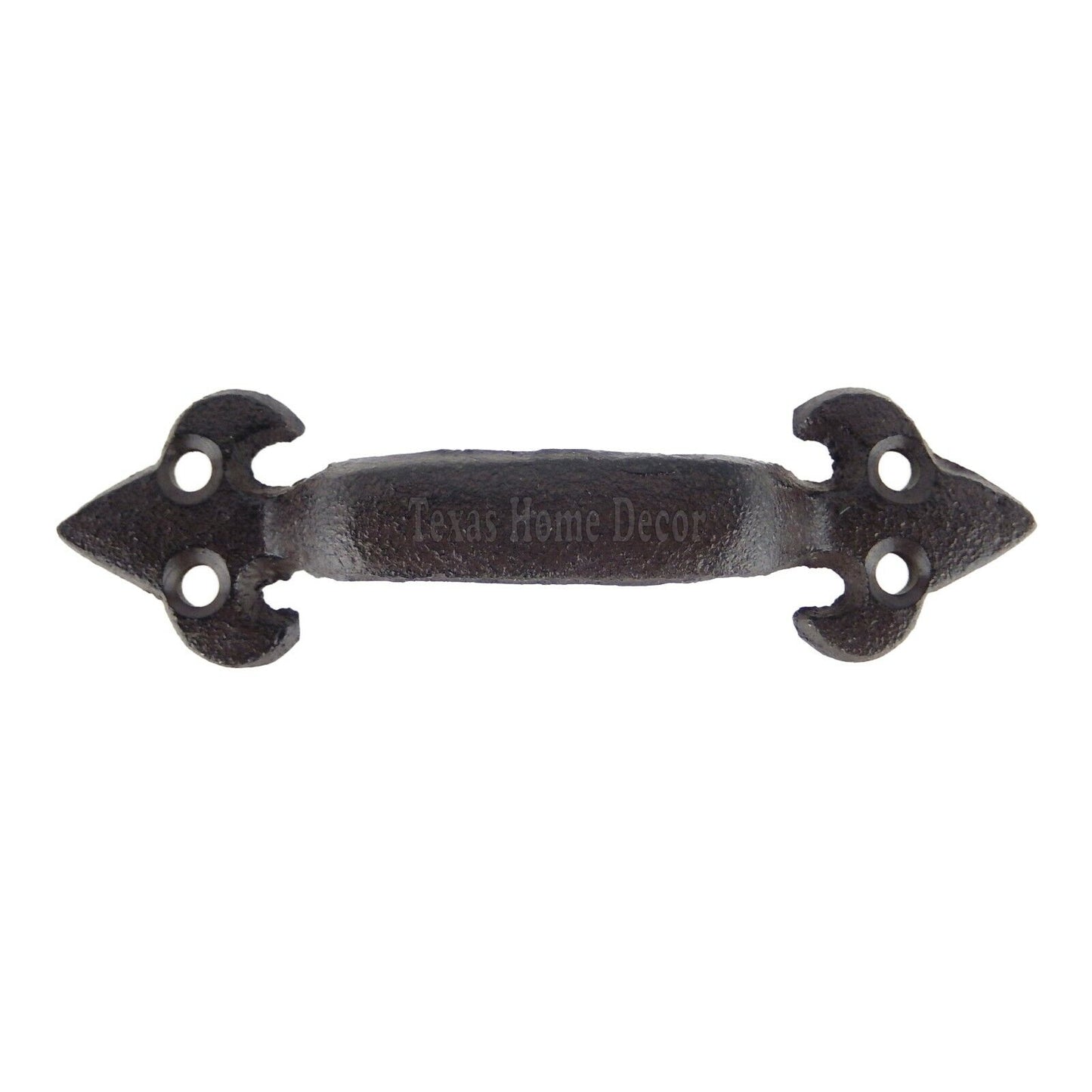 Small Door Handle Cast Iron Fleur De Lis Victorian Cabinet Drawer Pull 4 5/8"