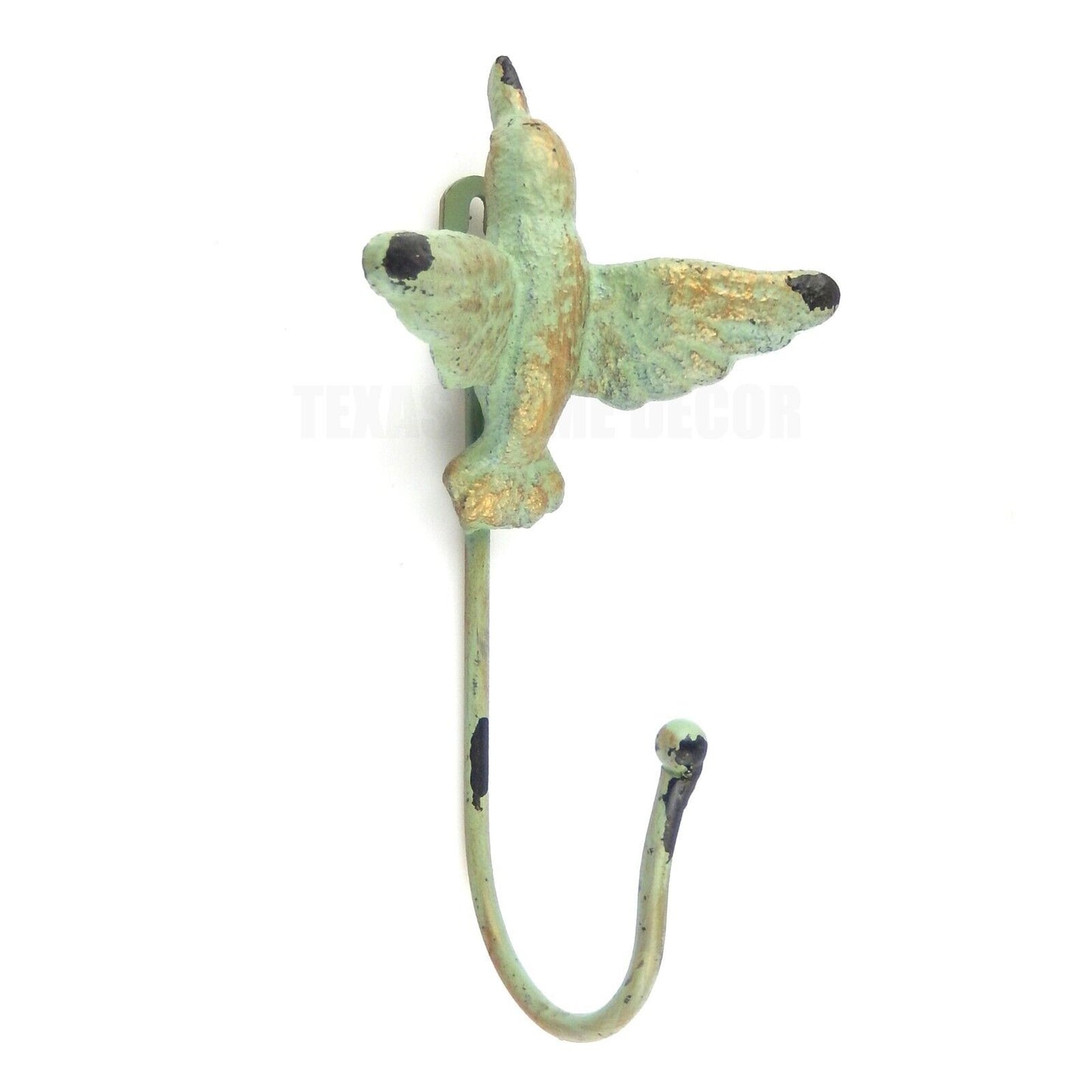 3 Pcs Butterfly Hummingbird Dragonfly Wall Hooks Coat Towel Key Hanger Cast Iron