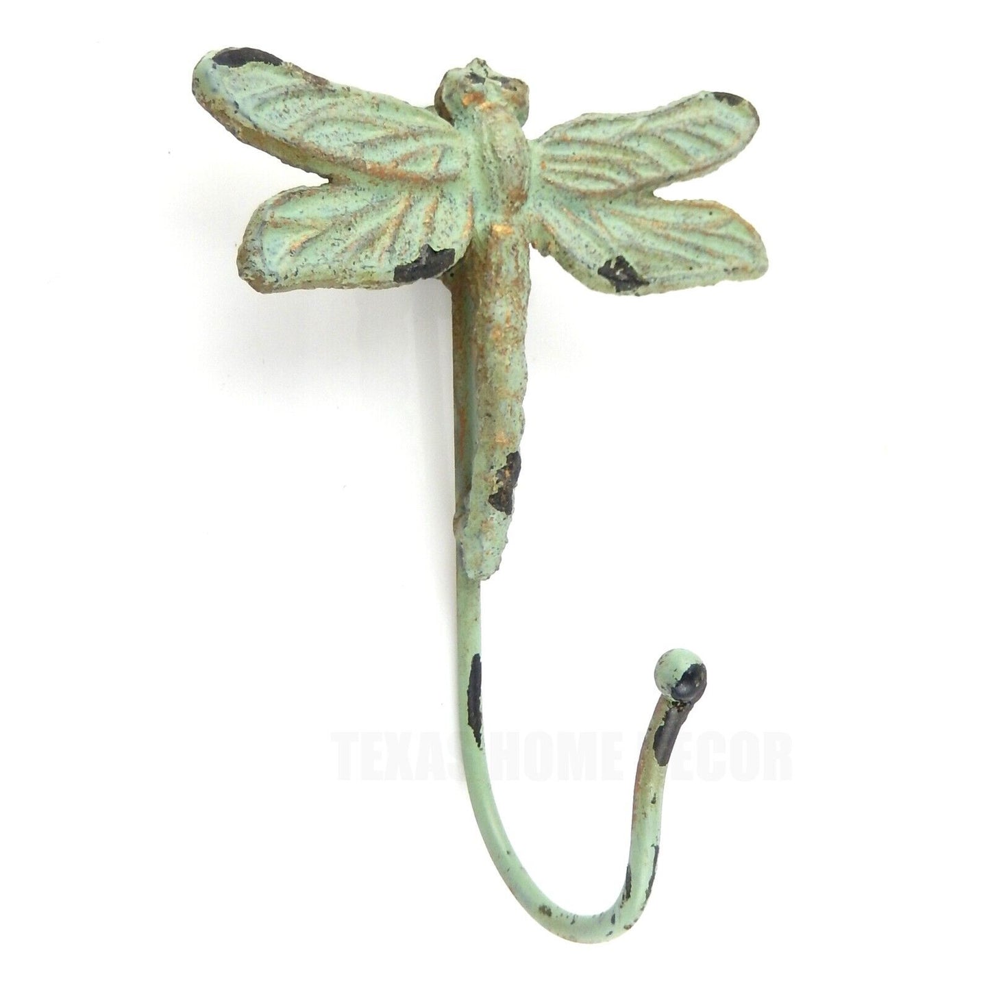 3 Pcs Butterfly Hummingbird Dragonfly Wall Hooks Coat Towel Key Hanger Cast Iron