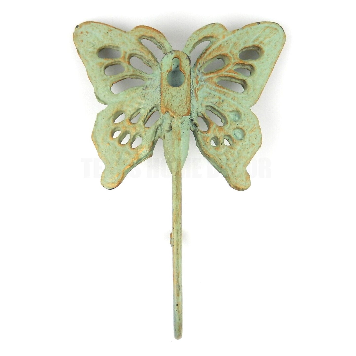 3 Pcs Butterfly Hummingbird Dragonfly Wall Hooks Coat Towel Key Hanger Cast Iron