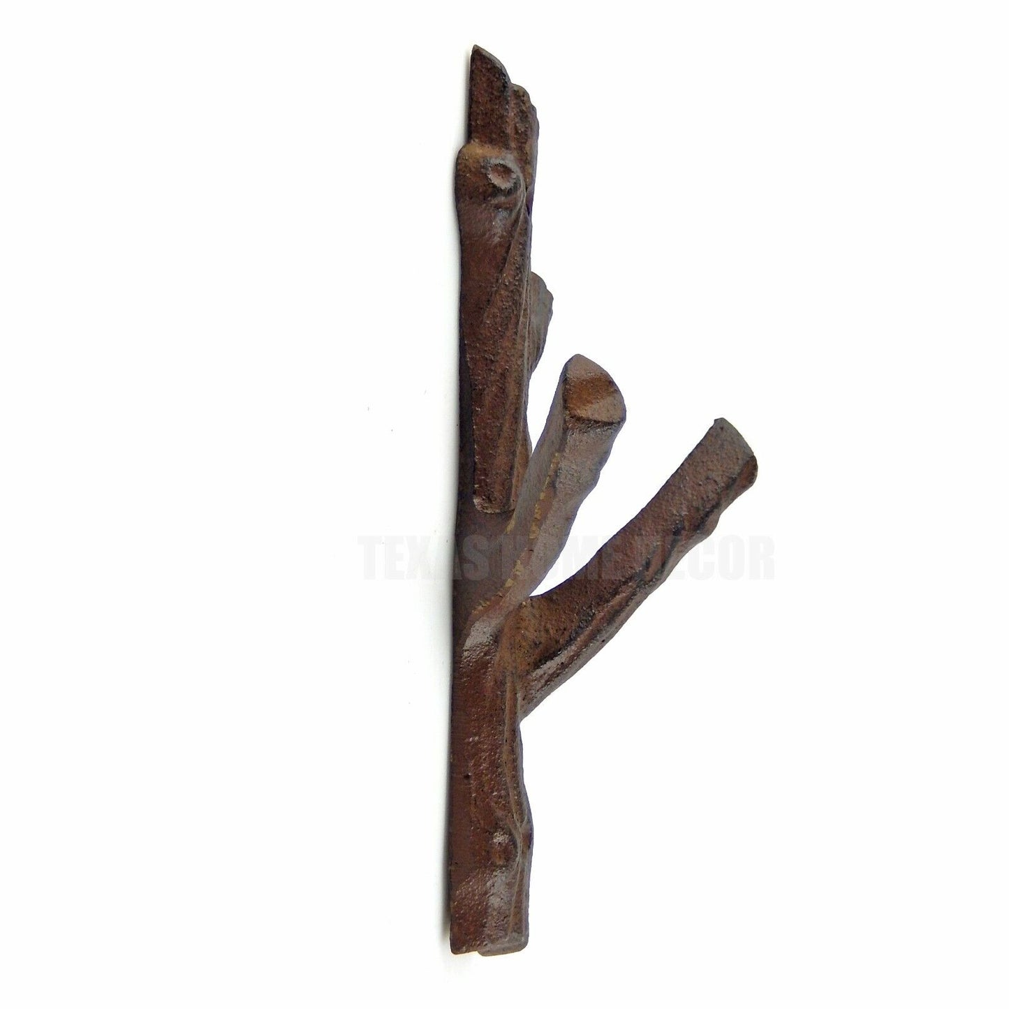 Tree Branch Double Wall Hook Cast Iron Rustic Key Towel Coat Hanger Heavy Duty