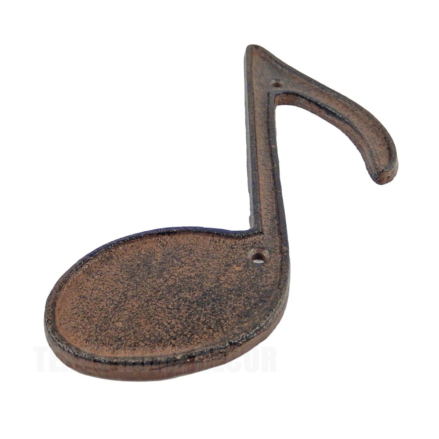 8th Musical Note Cast Iron Wall Decor Sign Music Studio Rustic Brown Finish