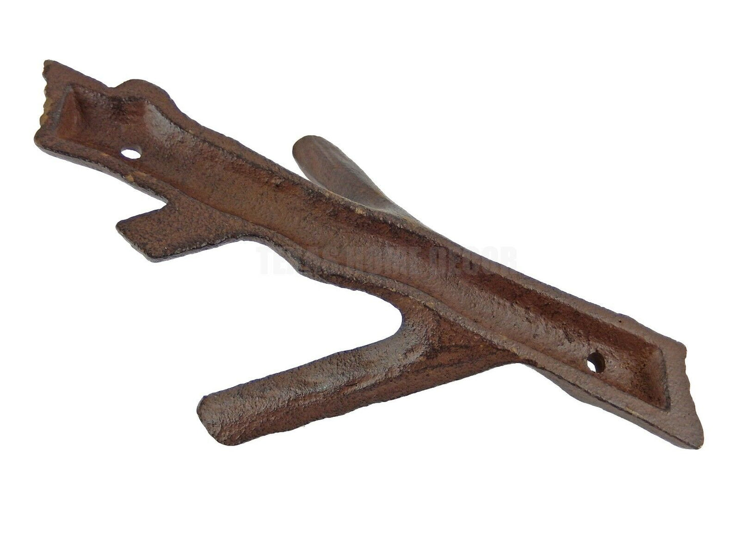 Tree Branch Double Wall Hook Cast Iron Rustic Key Towel Coat Hanger Heavy Duty
