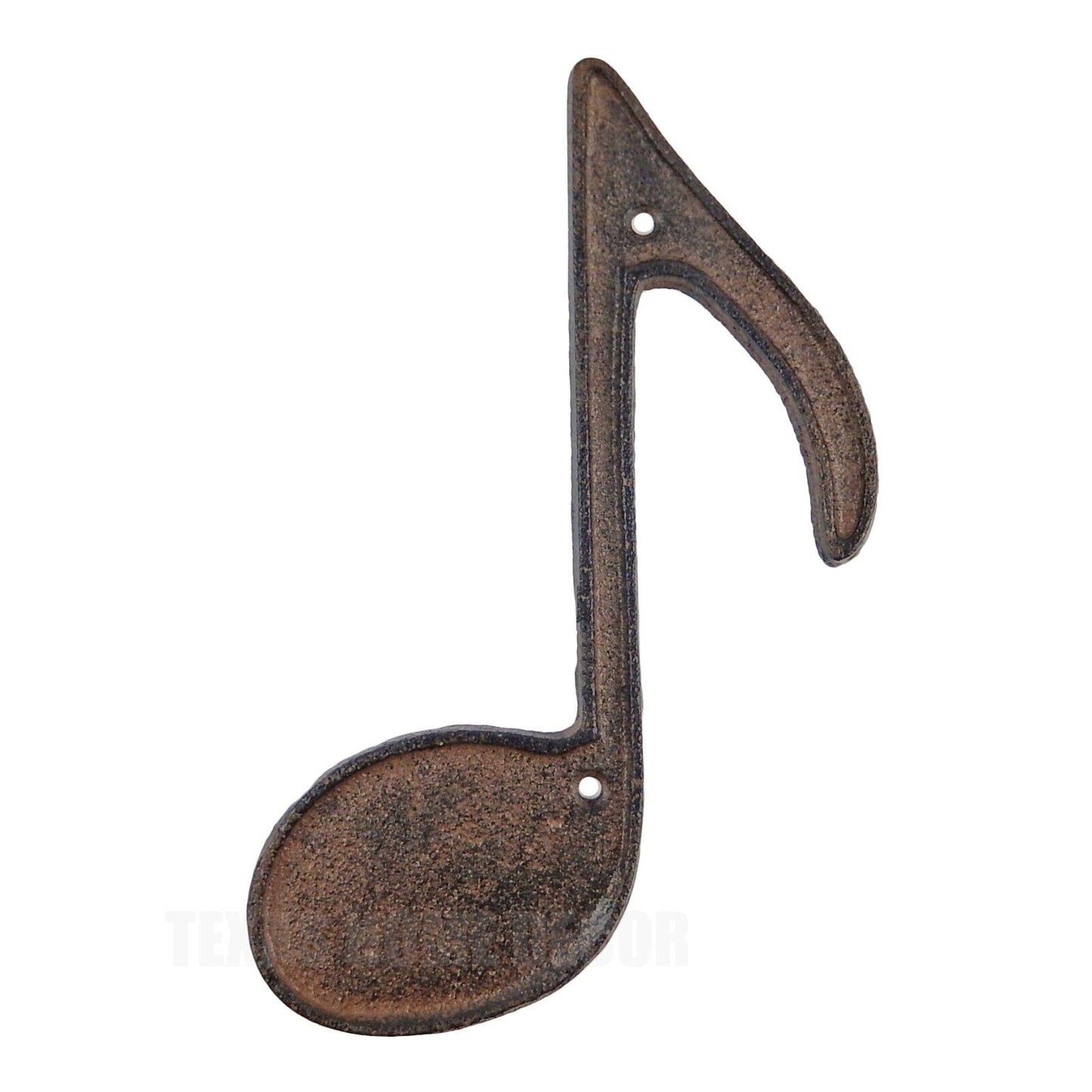 8th Musical Note Cast Iron Wall Decor Sign Music Studio Rustic Brown Finish