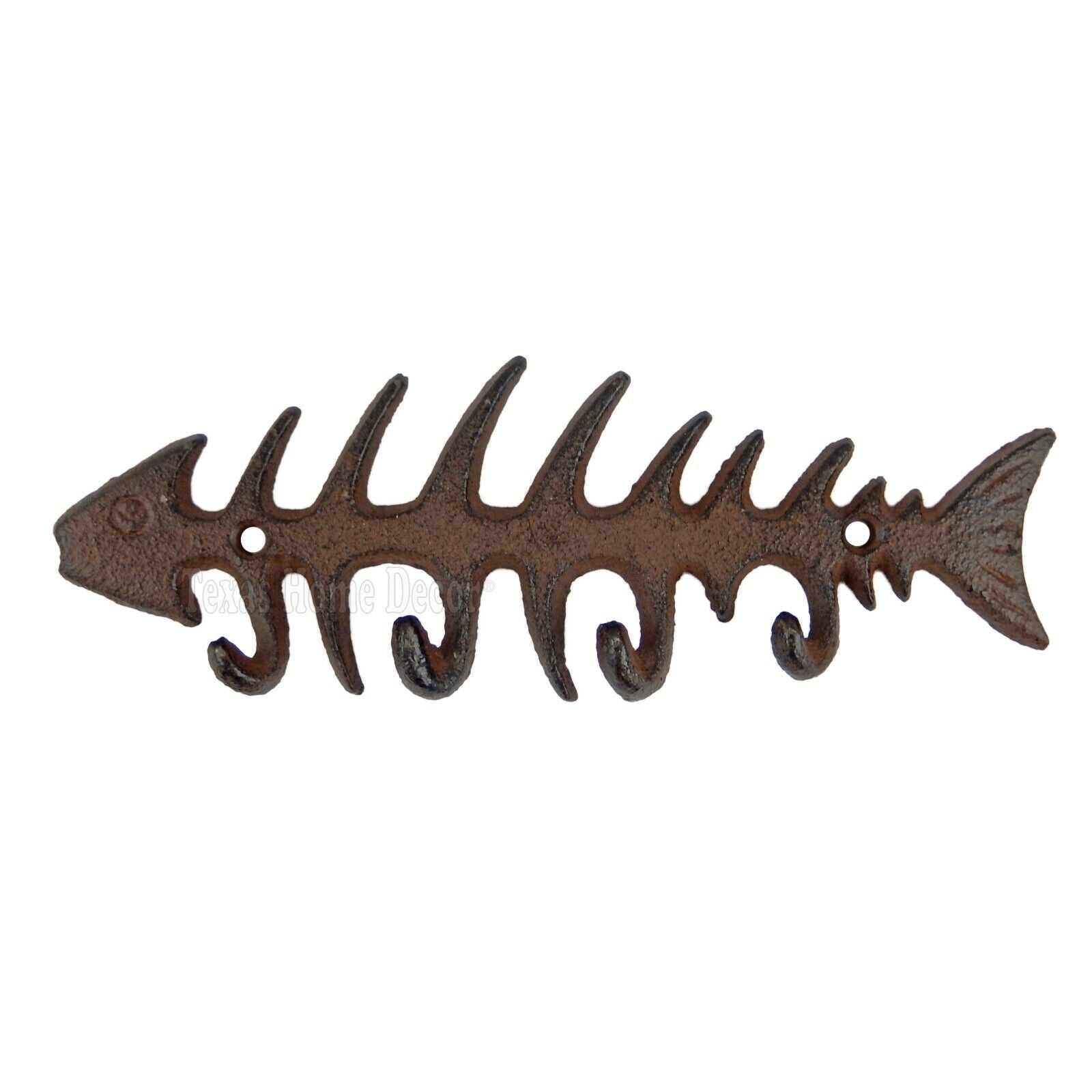 fish bone fish hook png Fish Skeleton Bones Key Hook Rack Cast Iron Antique Style Rustic Nauti – Texas Home Decor