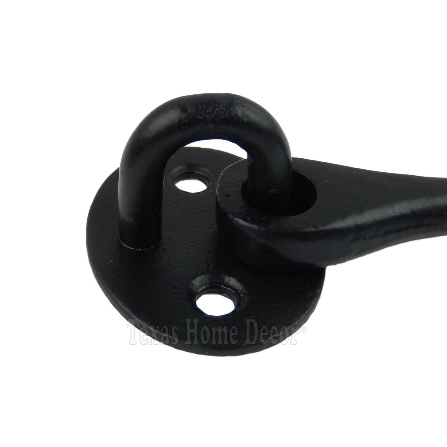 Door Latch Swivel Hasp Wrought Iron Gate Hardware Antique Style Black 5.5" Long