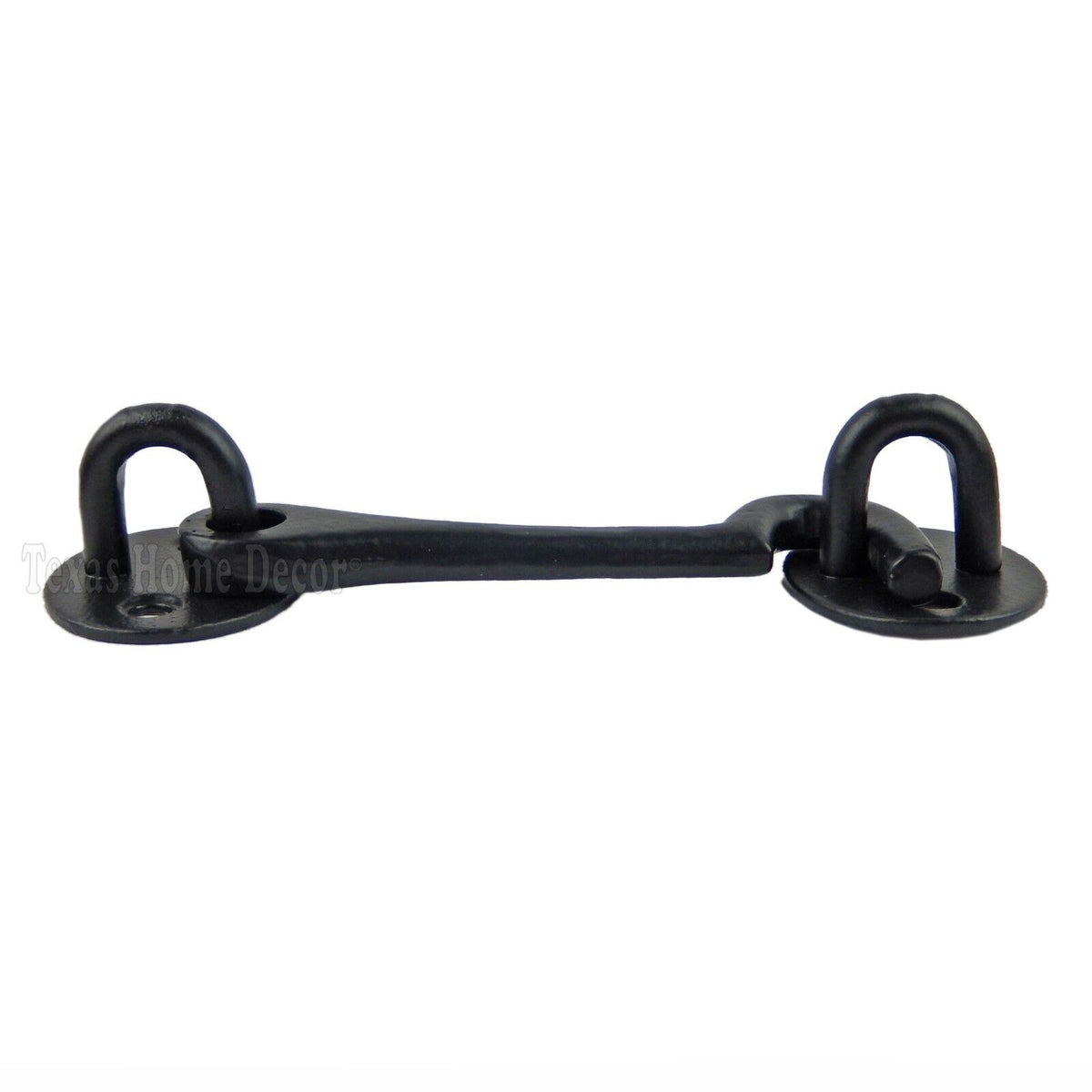 Door Latch Swivel Hasp Wrought Iron Gate Hardware Antique Style Black 5.5" Long