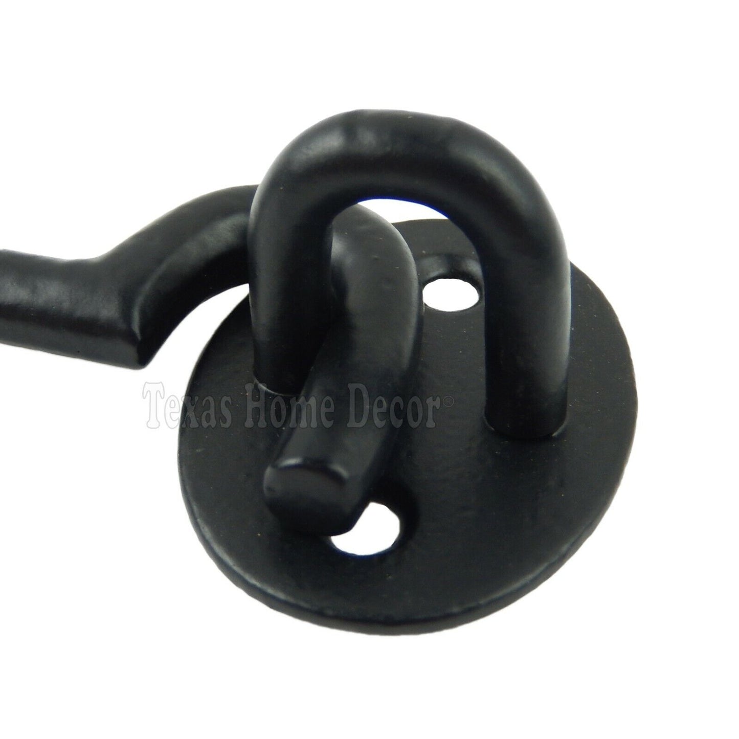 Door Latch Swivel Hasp Wrought Iron Gate Hardware Antique Style Black 5.5" Long