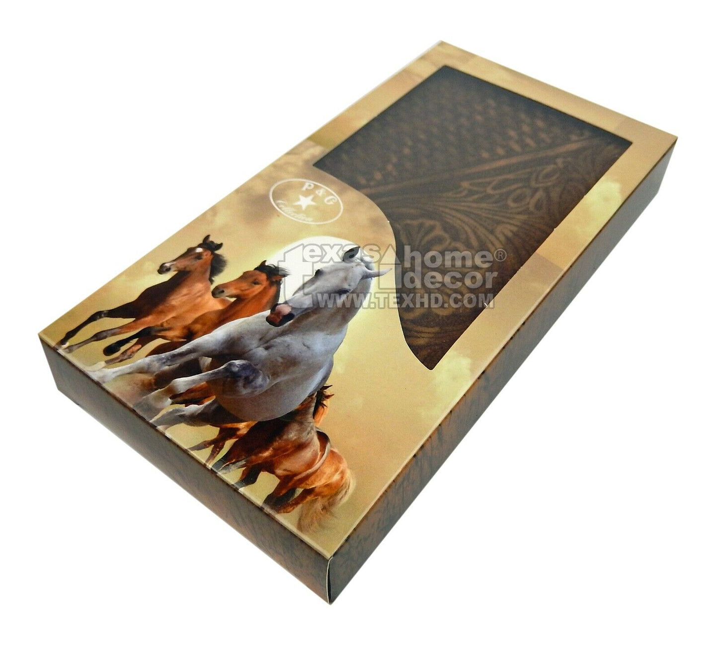 Brown Floral Tooled Leather Bi-Fold Rodeo Wallet Woven Pattern 13 Cards Cash ID