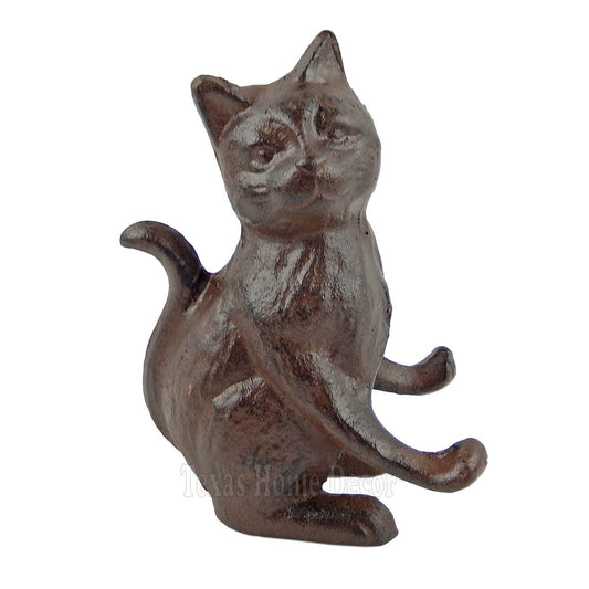 Cat Kitty Cell Phone Business Card Holder Pet Groomer Vet Office Cast Iron  6"