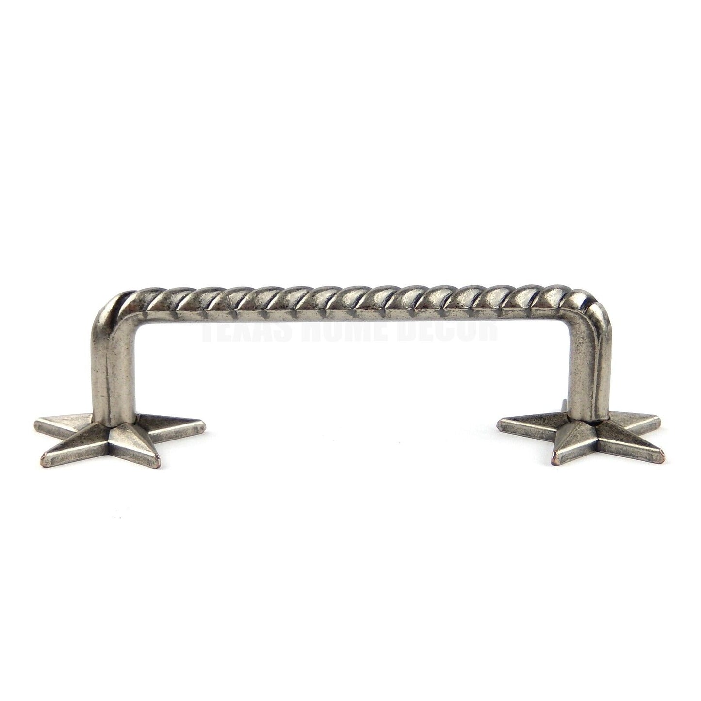 Star Rope Cabinet Drawer Pull Door Handle Antique Oxidized Silver Finish +Screws