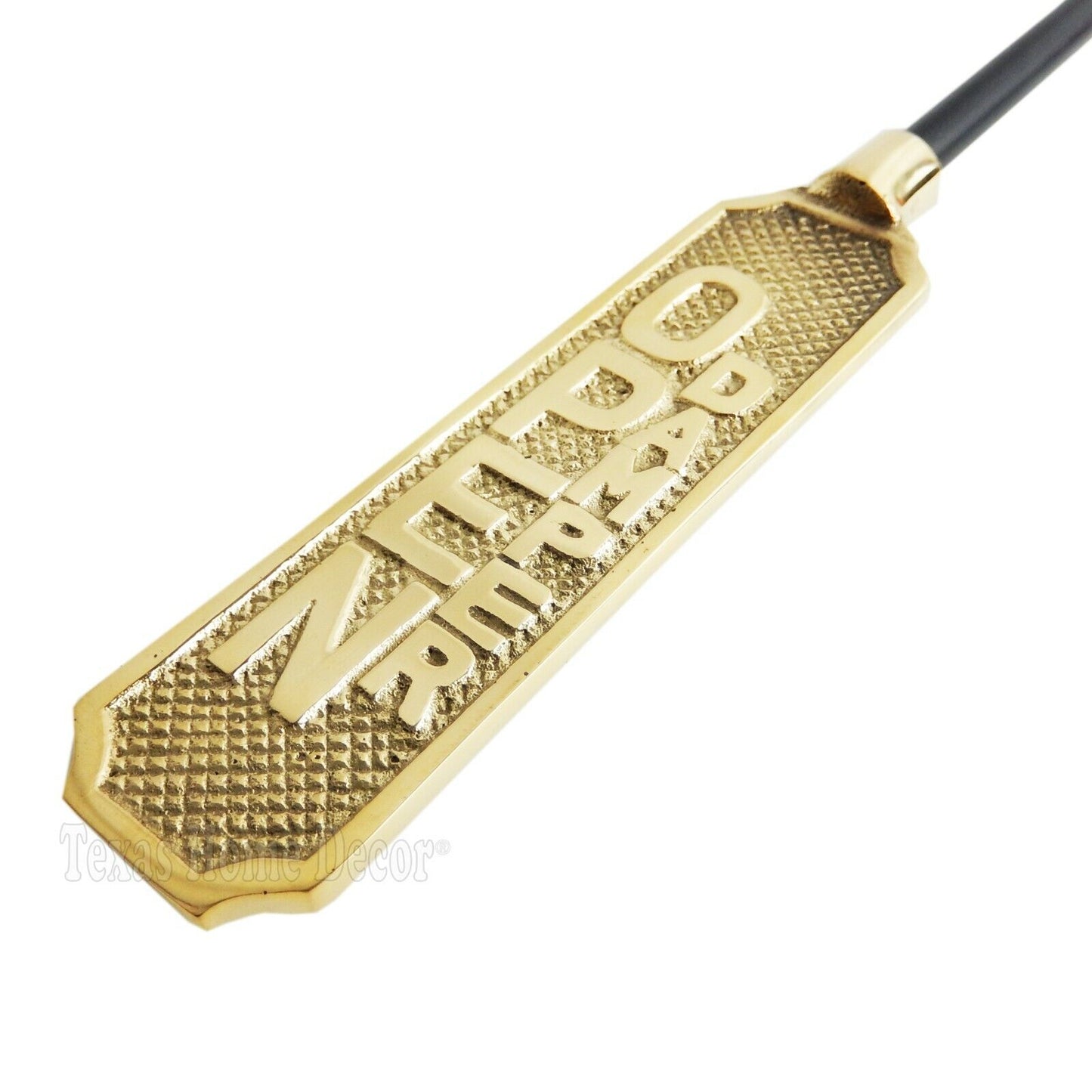 Fireplace Damper Pull Hook Open Closed Solid Brass Hanging Sign Double Sided