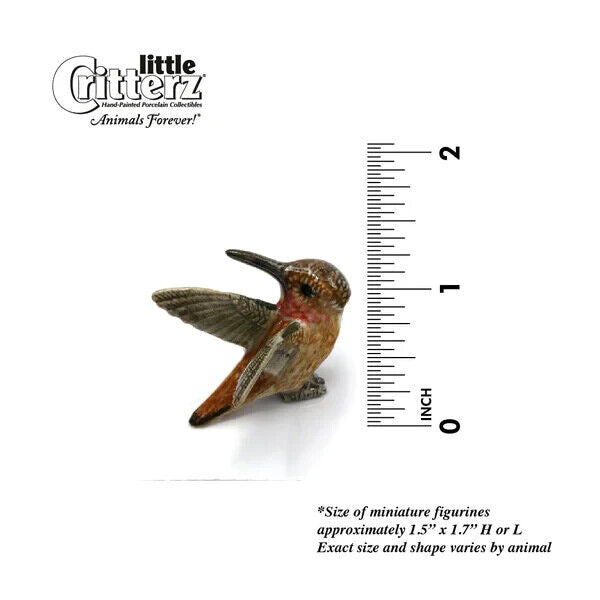 Little Critterz Miniature Collectors Rufous Hummingbird Bird Porcelain Figurine