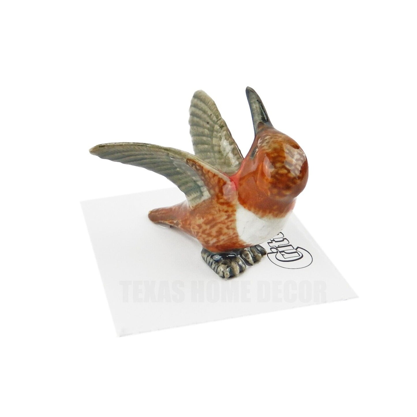 Little Critterz Miniature Collectors Rufous Hummingbird Bird Porcelain Figurine