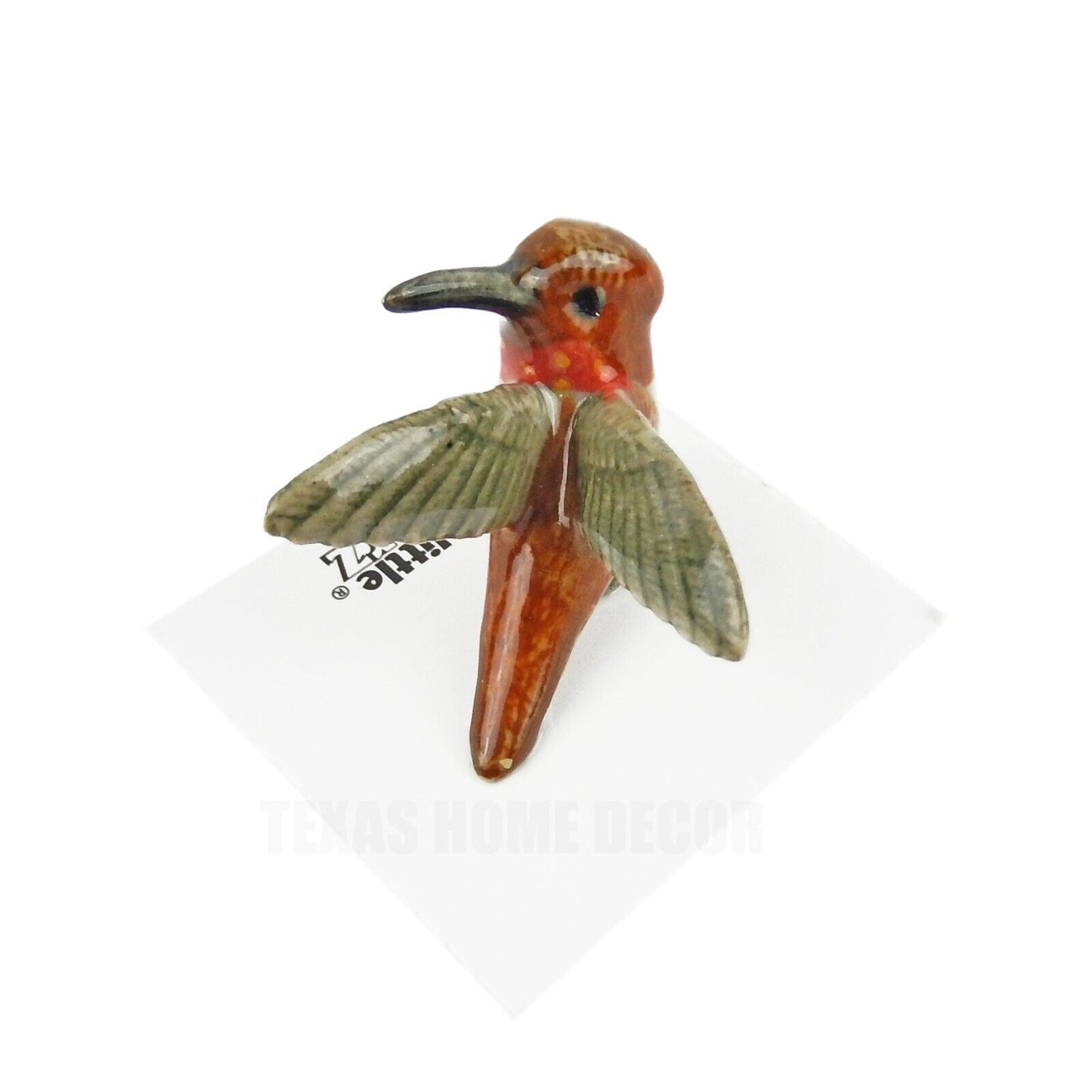 Little Critterz Miniature Collectors Rufous Hummingbird Bird Porcelain Figurine