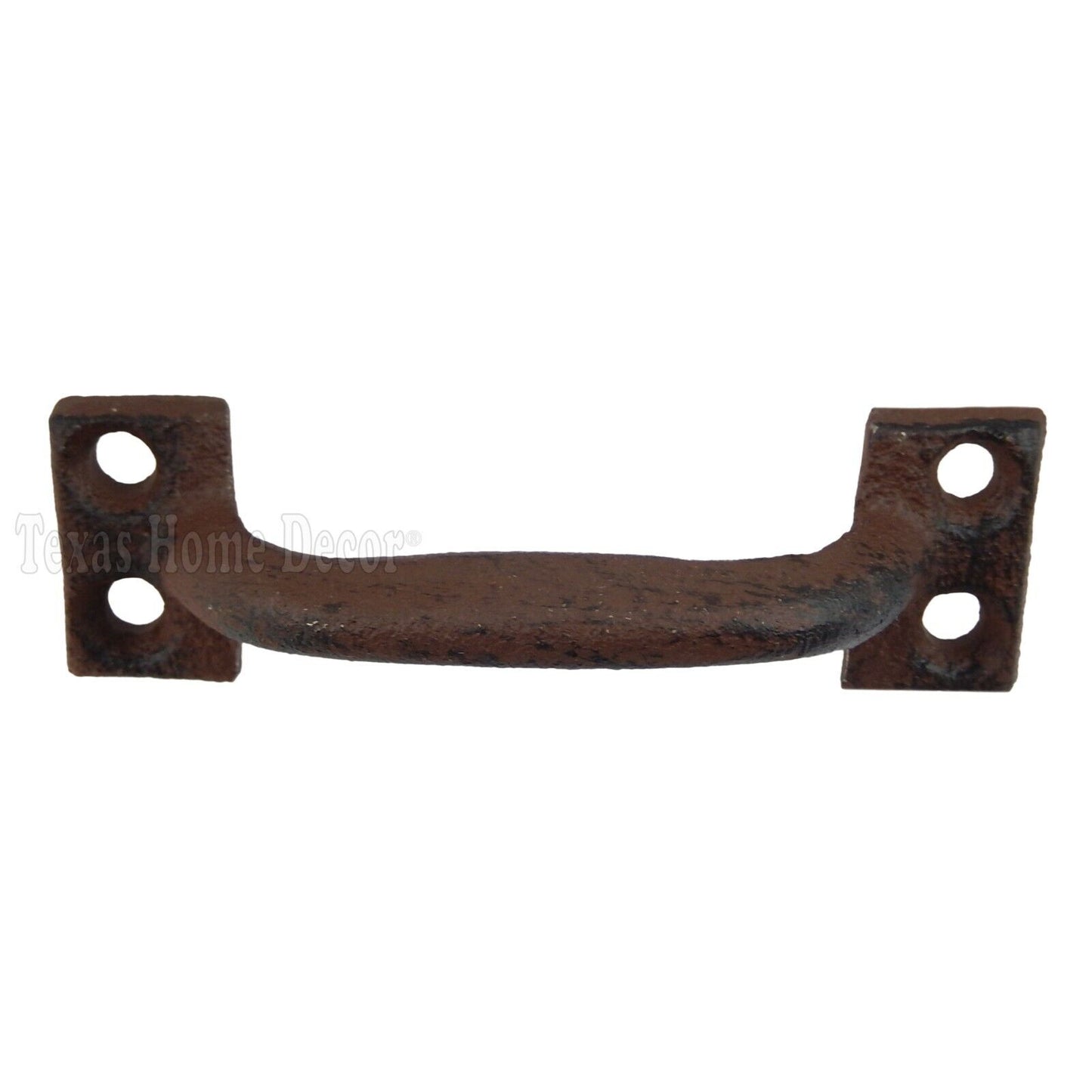 6 Small Door Handles Antique Style Cast Iron Rustic Cabinet Drawer Pull 3 5/8 in