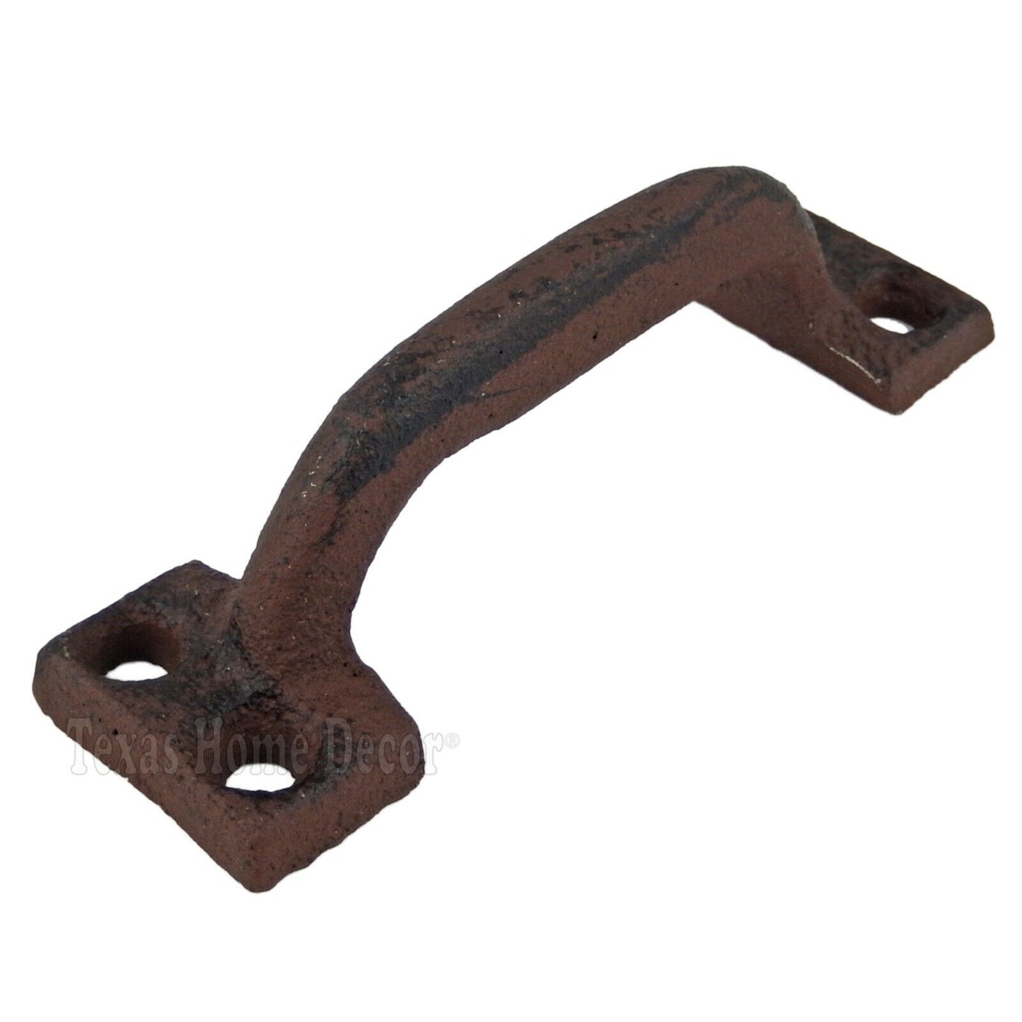 6 Small Door Handles Antique Style Cast Iron Rustic Cabinet Drawer Pull 3 5/8 in
