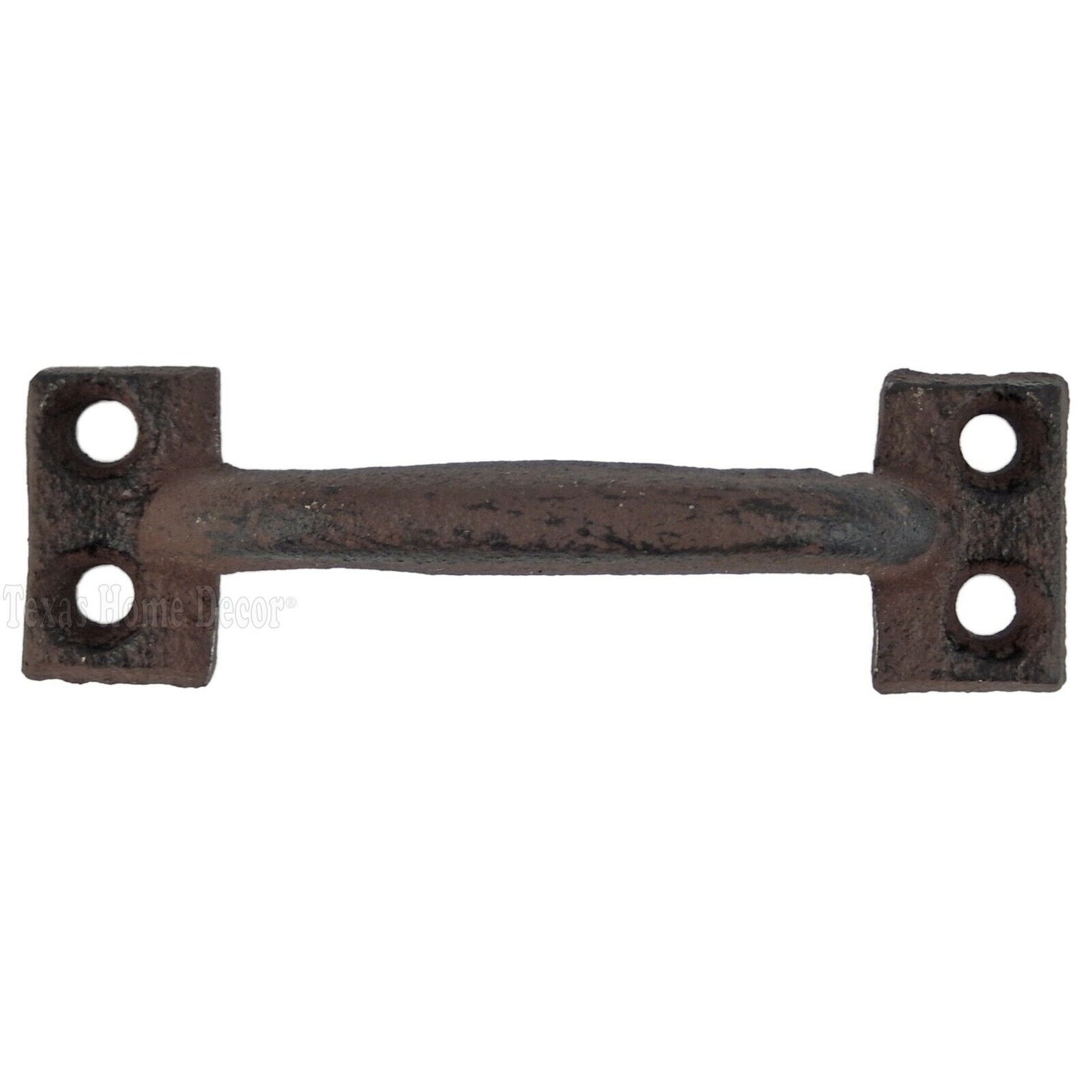 6 Small Door Handles Antique Style Cast Iron Rustic Cabinet Drawer Pull 3 5/8 in