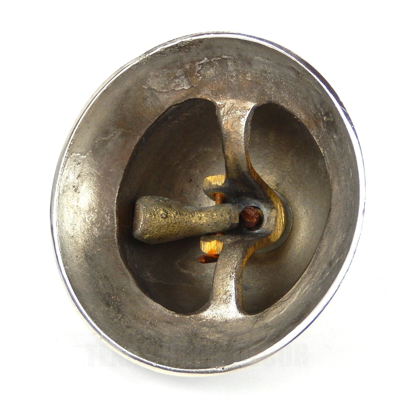 Victorian Style Service Help Desk Counter Bell Polished Nickel Carved Floral