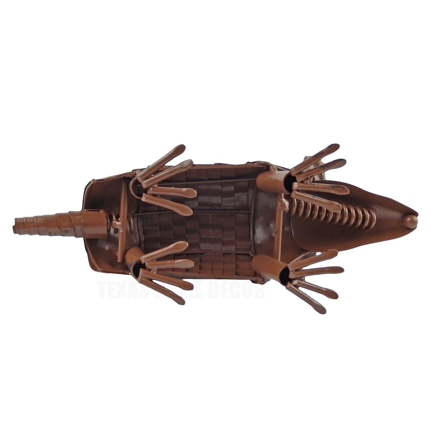 Small Metal Texas Armadillo Figurine Yard Art Sculpture Table Decor 10.5 inch