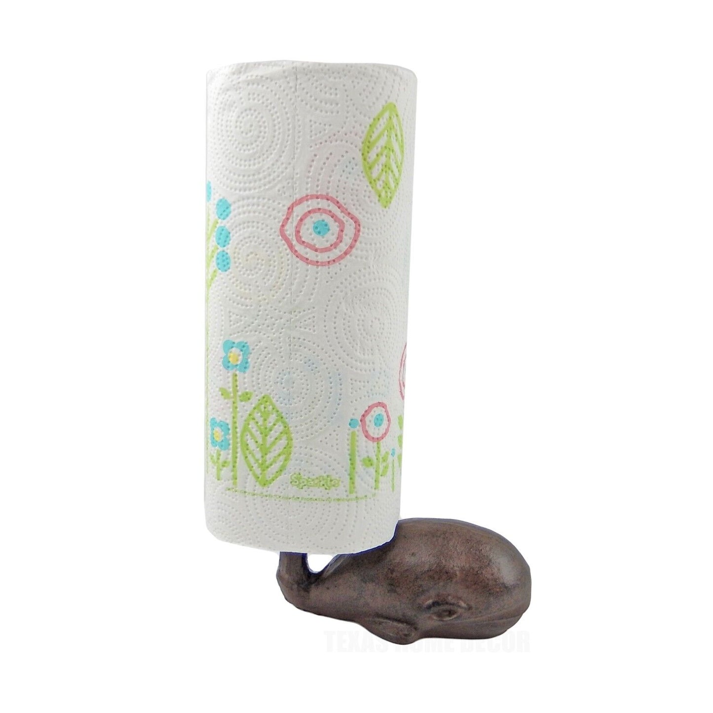 Whale Kitchen Paper Towel Holder Cast Iron Bathroom Toilet Tissue Holder Brown