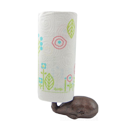 Whale Kitchen Paper Towel Holder Cast Iron Bathroom Toilet Tissue Holder Brown
