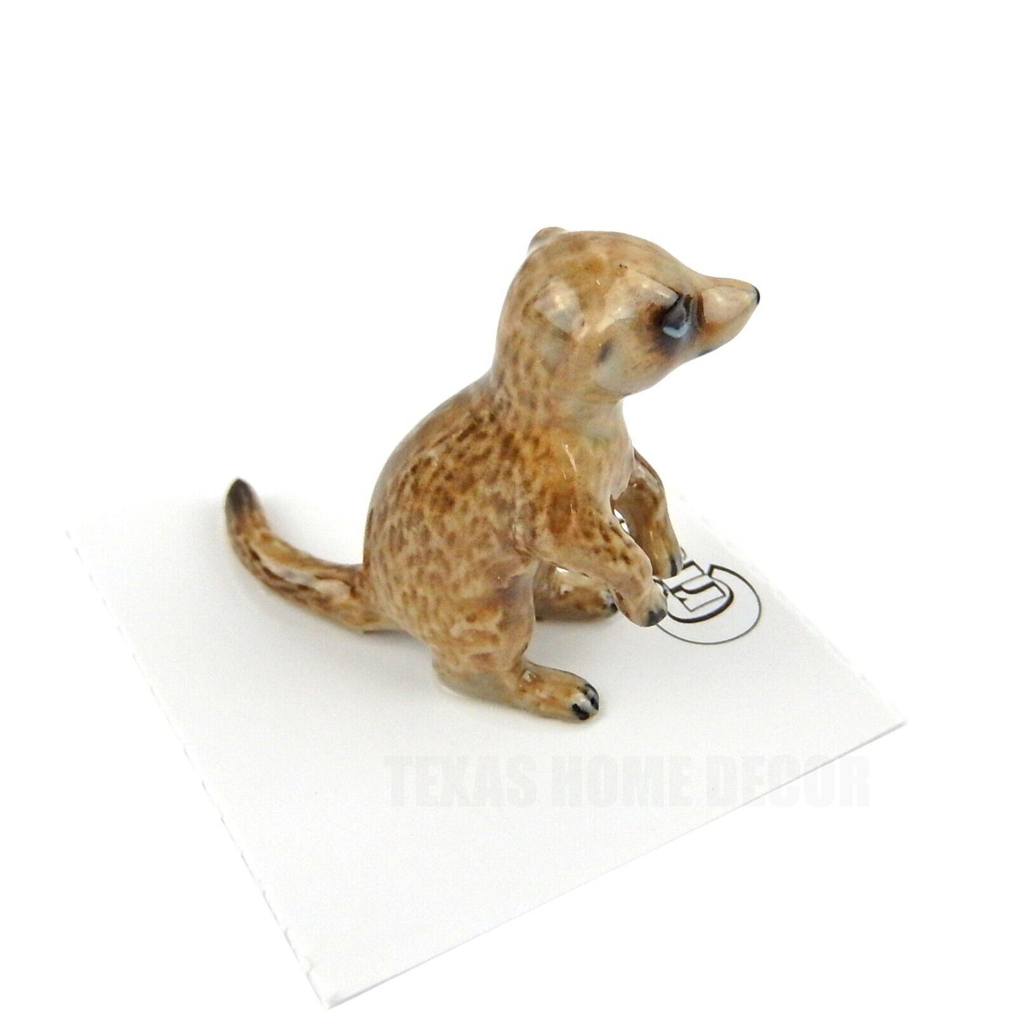 Little Critterz Miniature Collectors Meerkat "Lookout" Porcelain Figurine