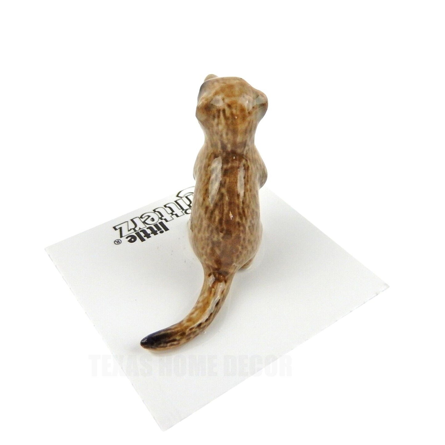 Little Critterz Miniature Collectors Meerkat "Lookout" Porcelain Figurine