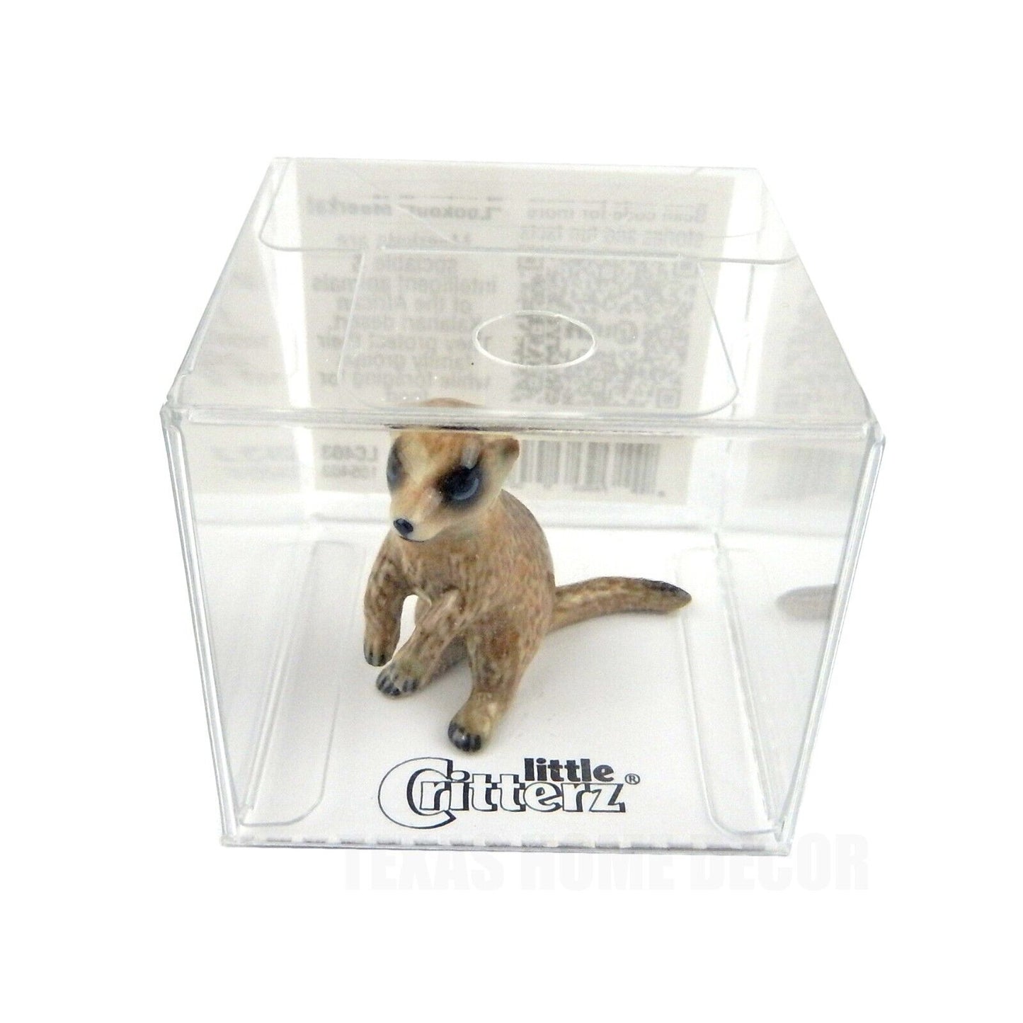 Little Critterz Miniature Collectors Meerkat "Lookout" Porcelain Figurine