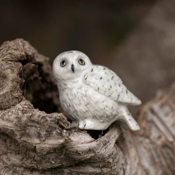 Little Critterz Miniature Collectors Snowy Owl "Ghost" Porcelain Figurine