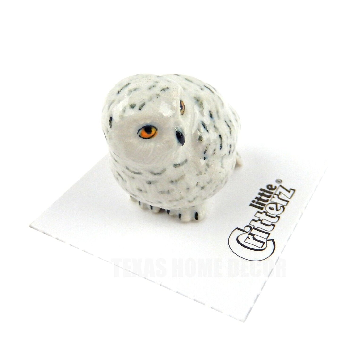 Little Critterz Miniature Collectors Snowy Owl "Ghost" Porcelain Figurine